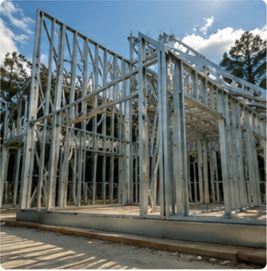 Estructura de Steel Framing en obra